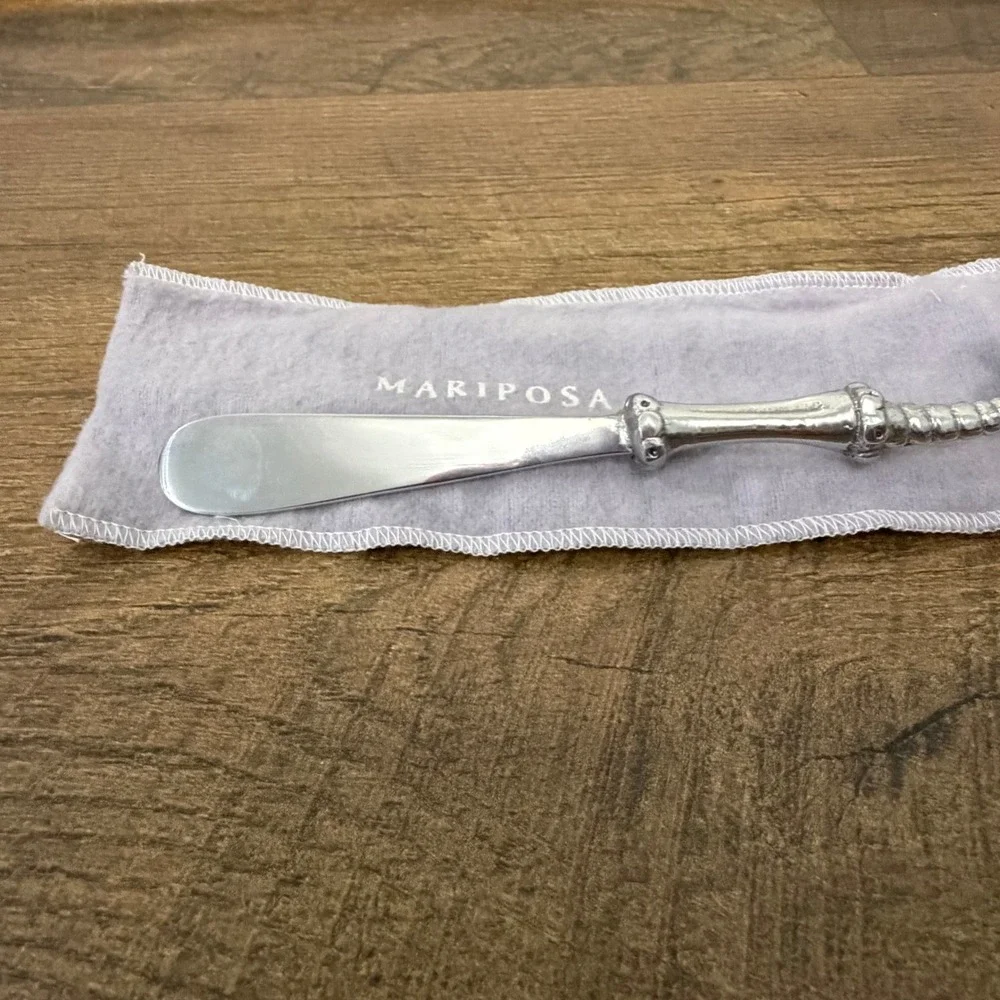 Mariposa Palm Tree Cheese Spreader Silver‎